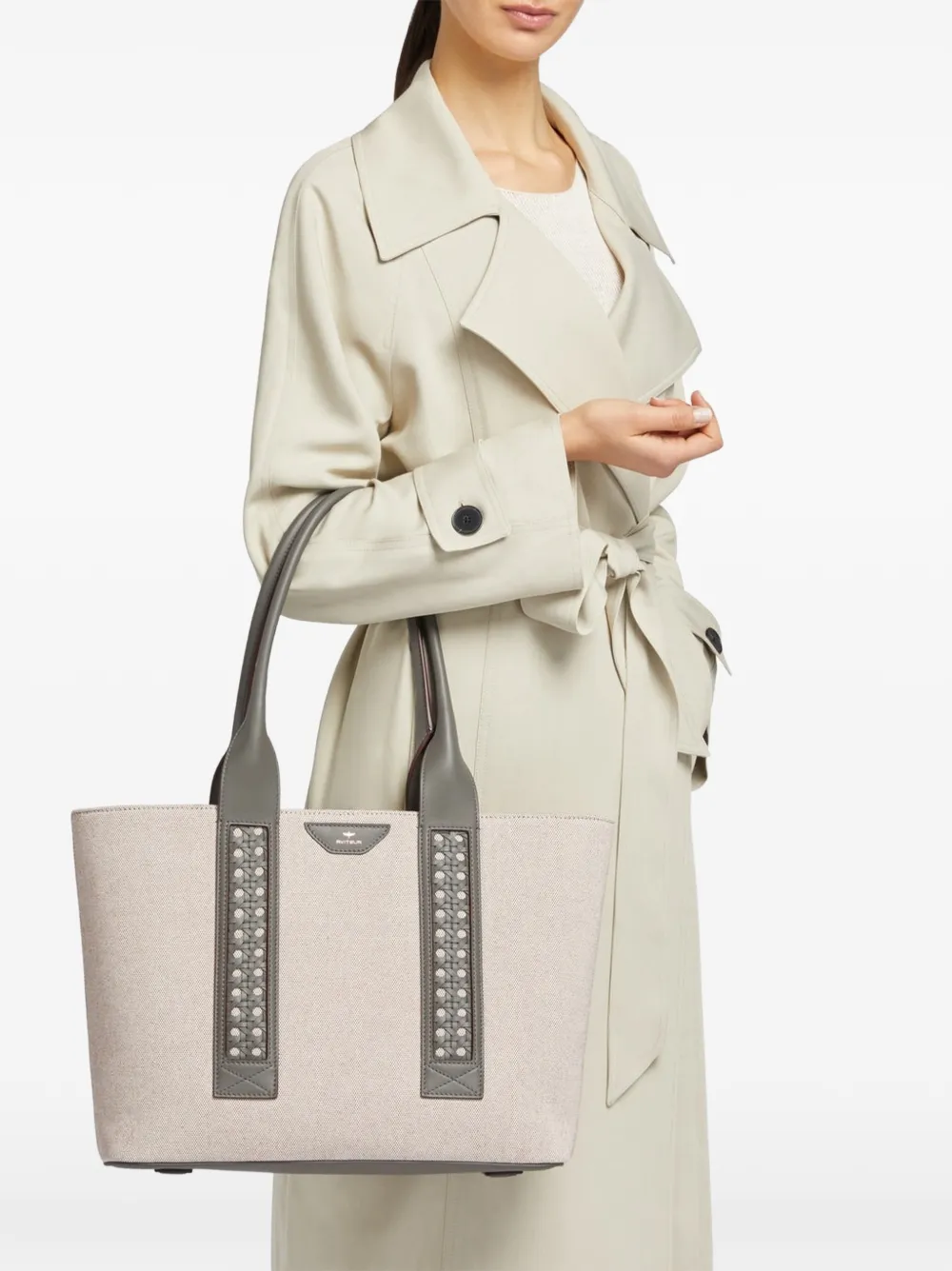 Aviteur Cannage canvas tote bag