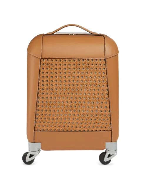 Aviteur Cannage woven-leather carry-on bag