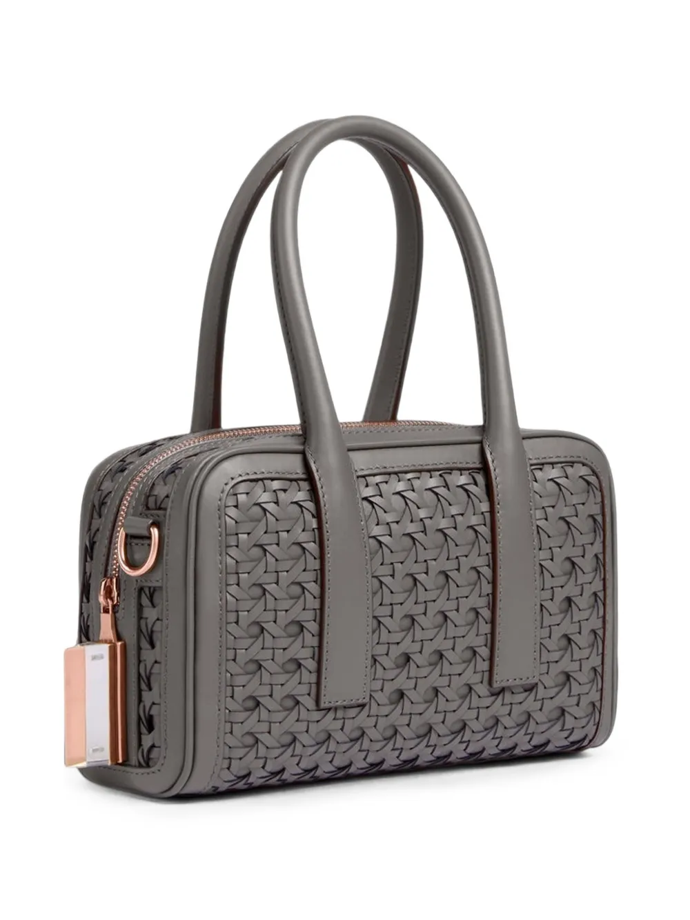 Aviteur Cristallino cannage-weave leather shoulder bag
