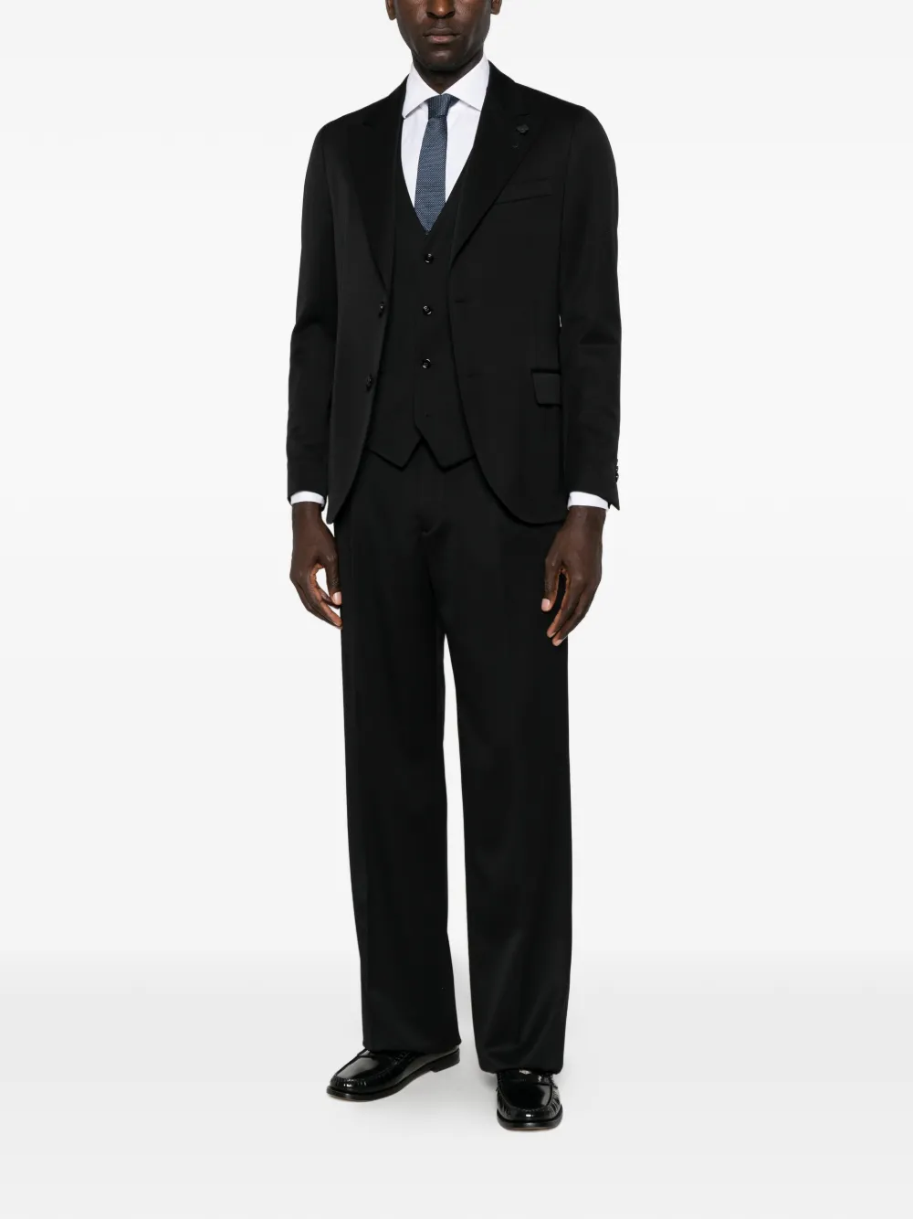 Lardini Three-piece Suit In Black