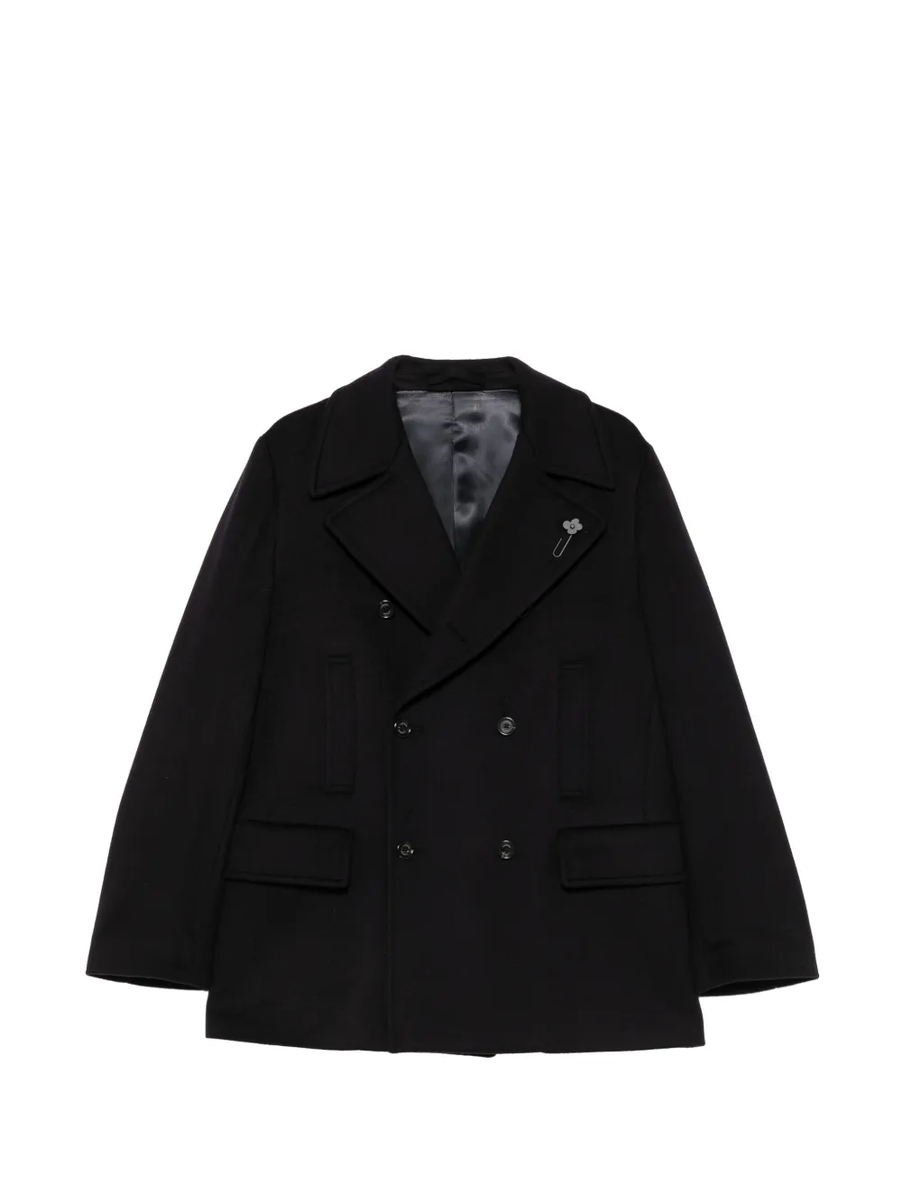 Lardini double-breasted pea coat - Bleu Lardini double-breasted pea coat - Bleu