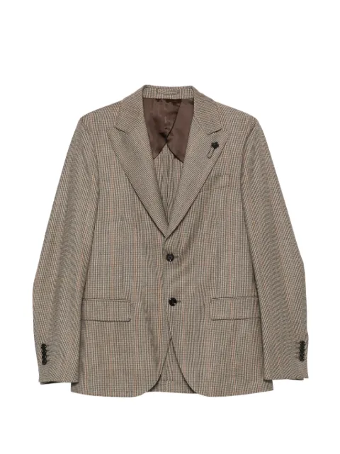 Lardini Prince of Wales check single-breasted jacket