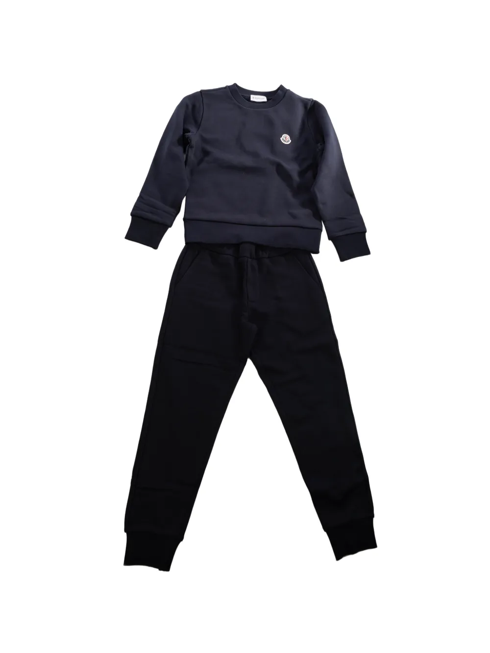 Moncler Enfant survêtement à patch logo - Bleu Moncler Enfant survêtement à patch logo - Bleu