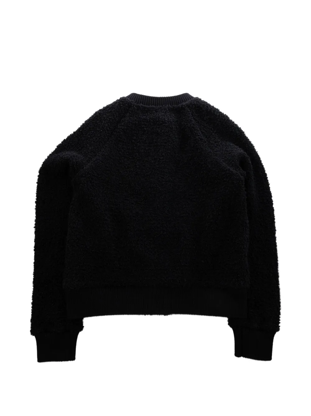 Moncler Bouclégebreid jack met knoopsluiting Zwart