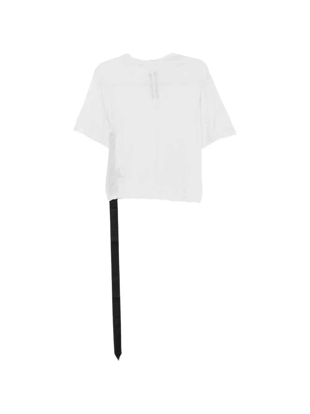 Rick Owens DRKSHDW T-shirt met onafgewerkte randen en geweven band Wit