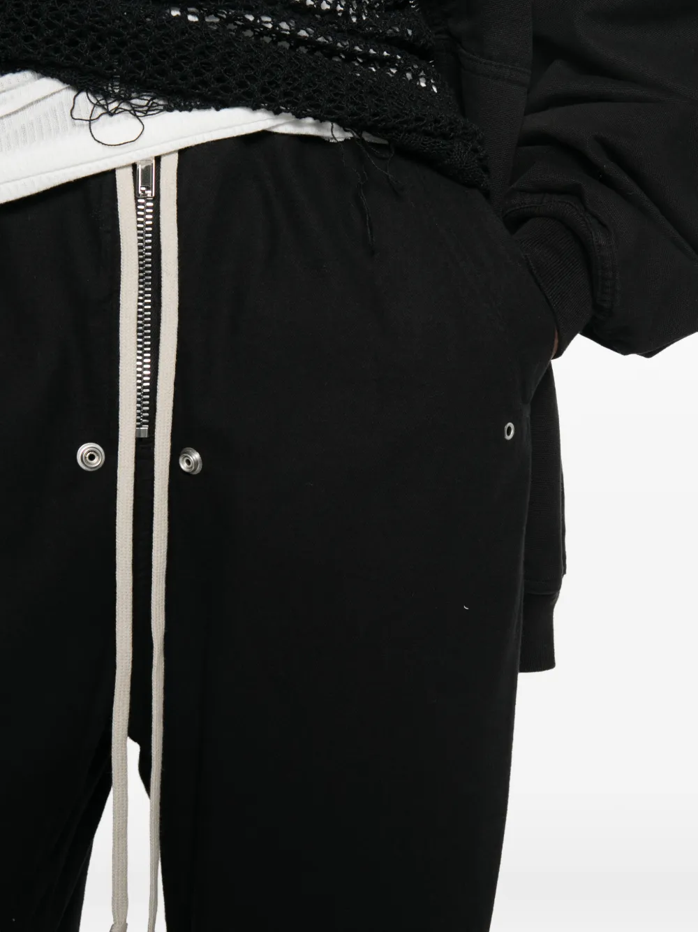 Rick Owens DRKSHDW Geth Belas broek met wijde pijpen en trekkoord Zwart