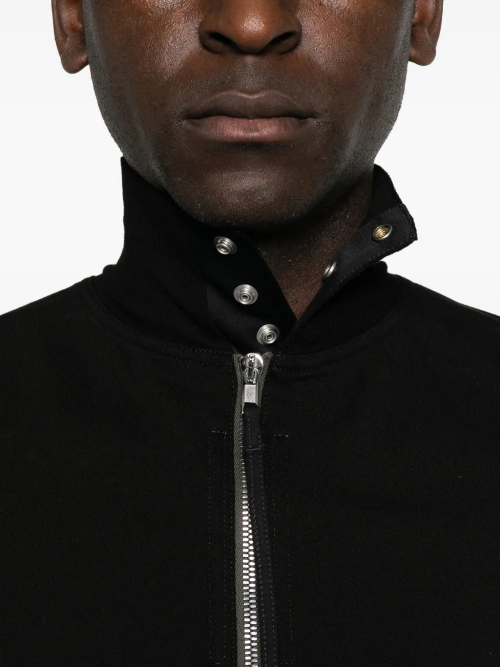 Rick Owens asymmetric panelled sweater Zwart