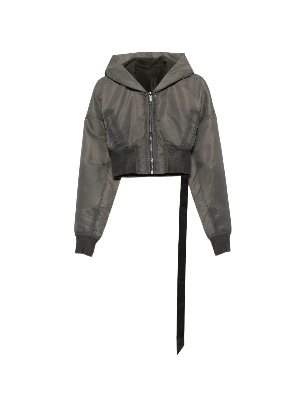 Rick Owens DRKSHDW cropped hooded jacket - Grigio