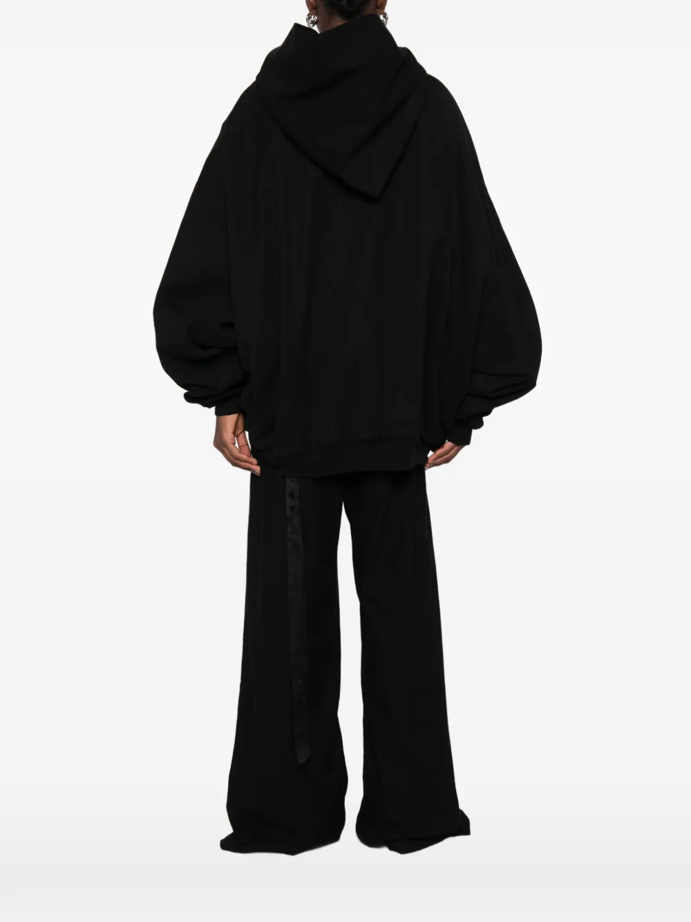 Rick Owens DRKSHDW Mountain jack met capuchon en asymmetrische rits Zwart