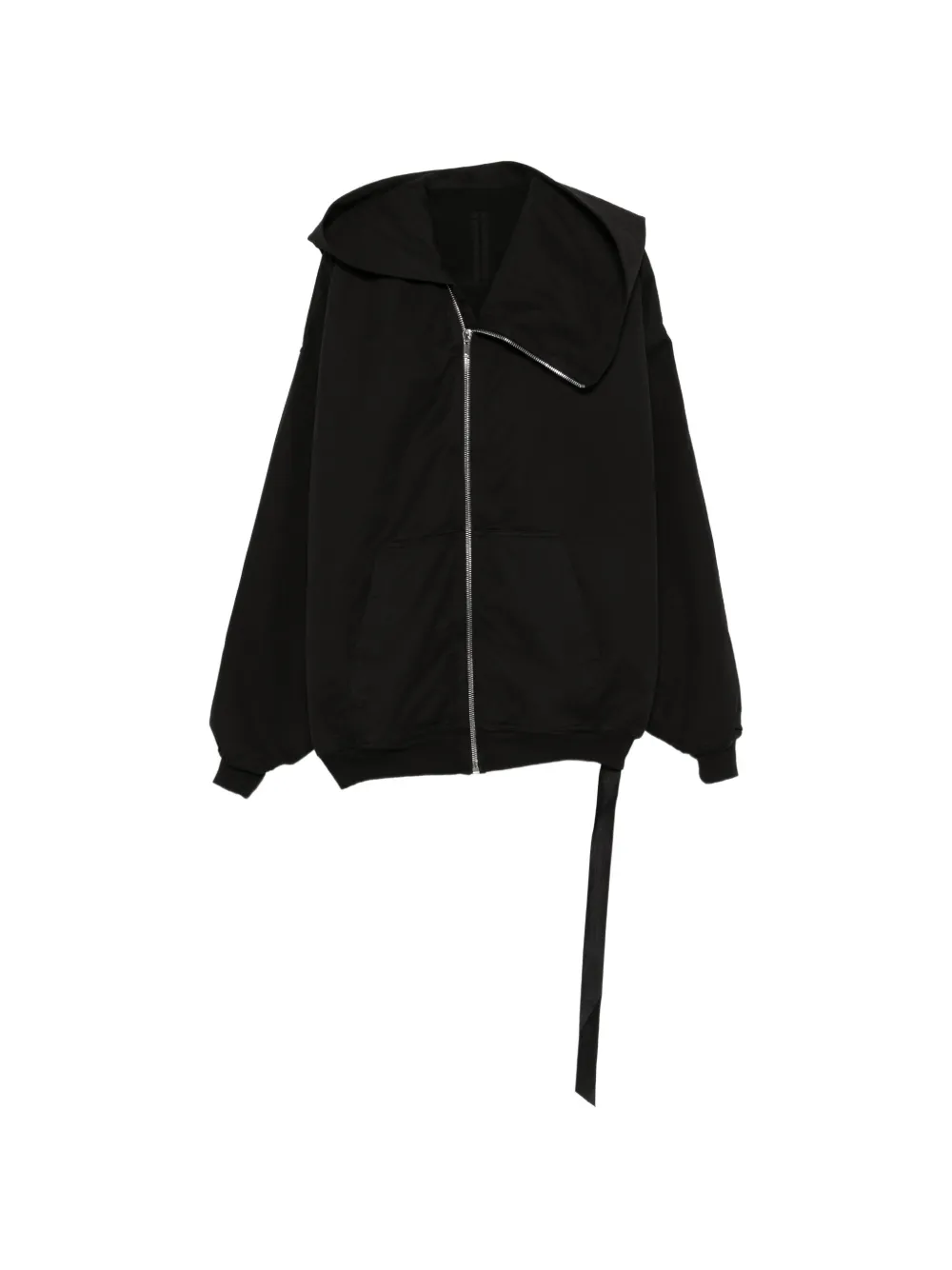 Rick Owens DRKSHDW Mountain asymmetric-zip hooded jacket - Nero
