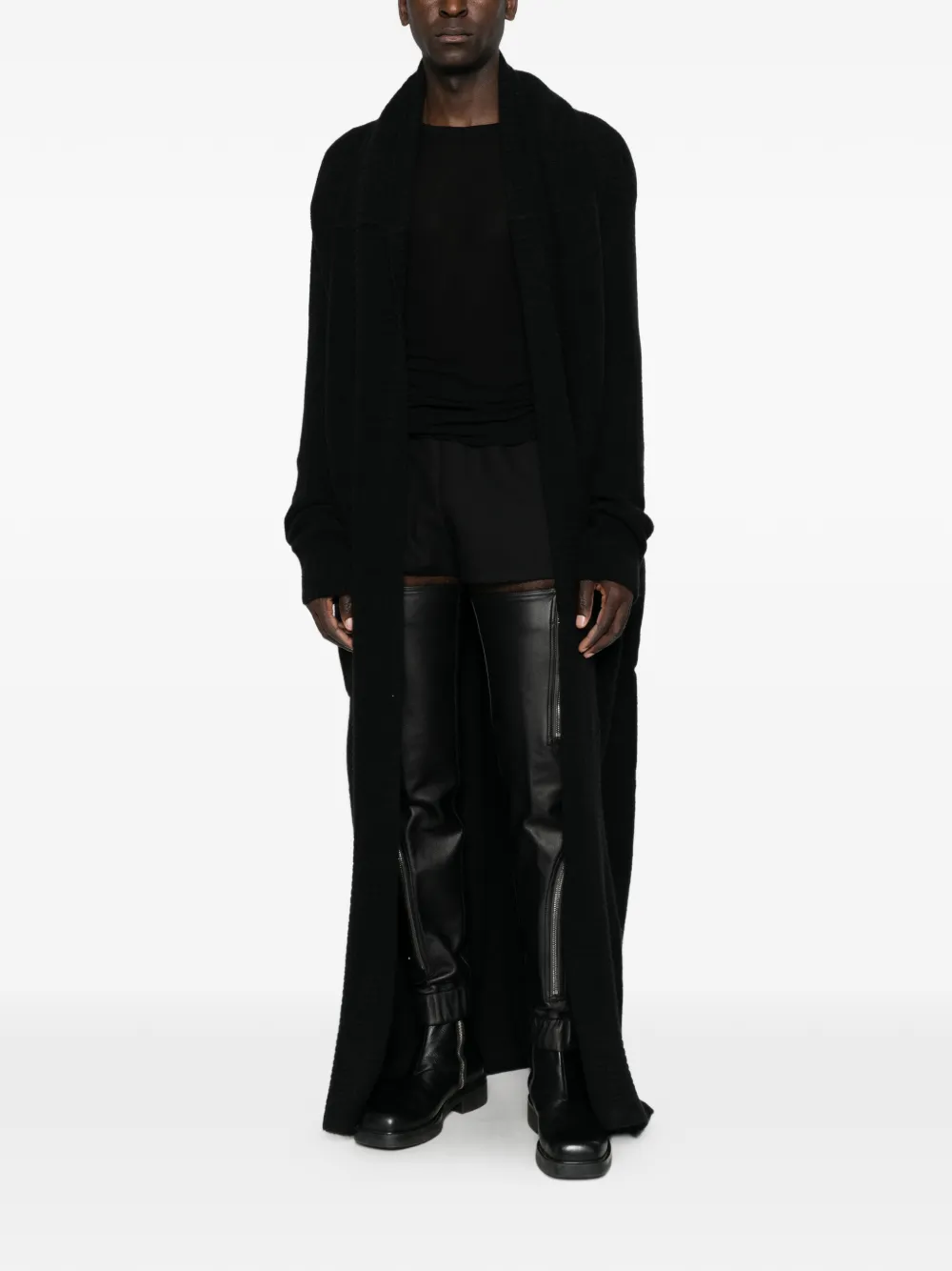 Rick Owens Dafne vest in badjasstijl Zwart