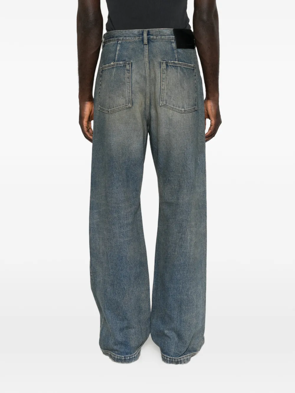 Rick Owens DRKSHDW faded wide-leg jeans Blauw