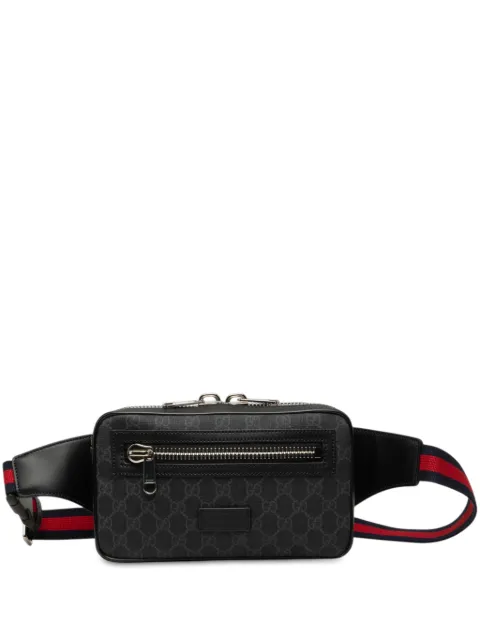 Gucci Pre-Owned 2000-2015 riñonera GG Supreme con tribanda Web