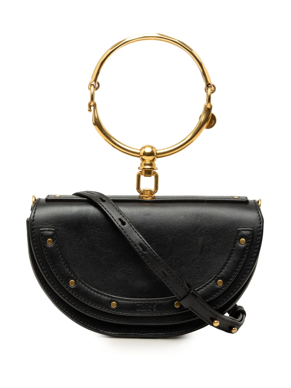 Chloé Pre-Owned 2000-2026 Mini Calfskin Nile Bracelet satchel - Nero