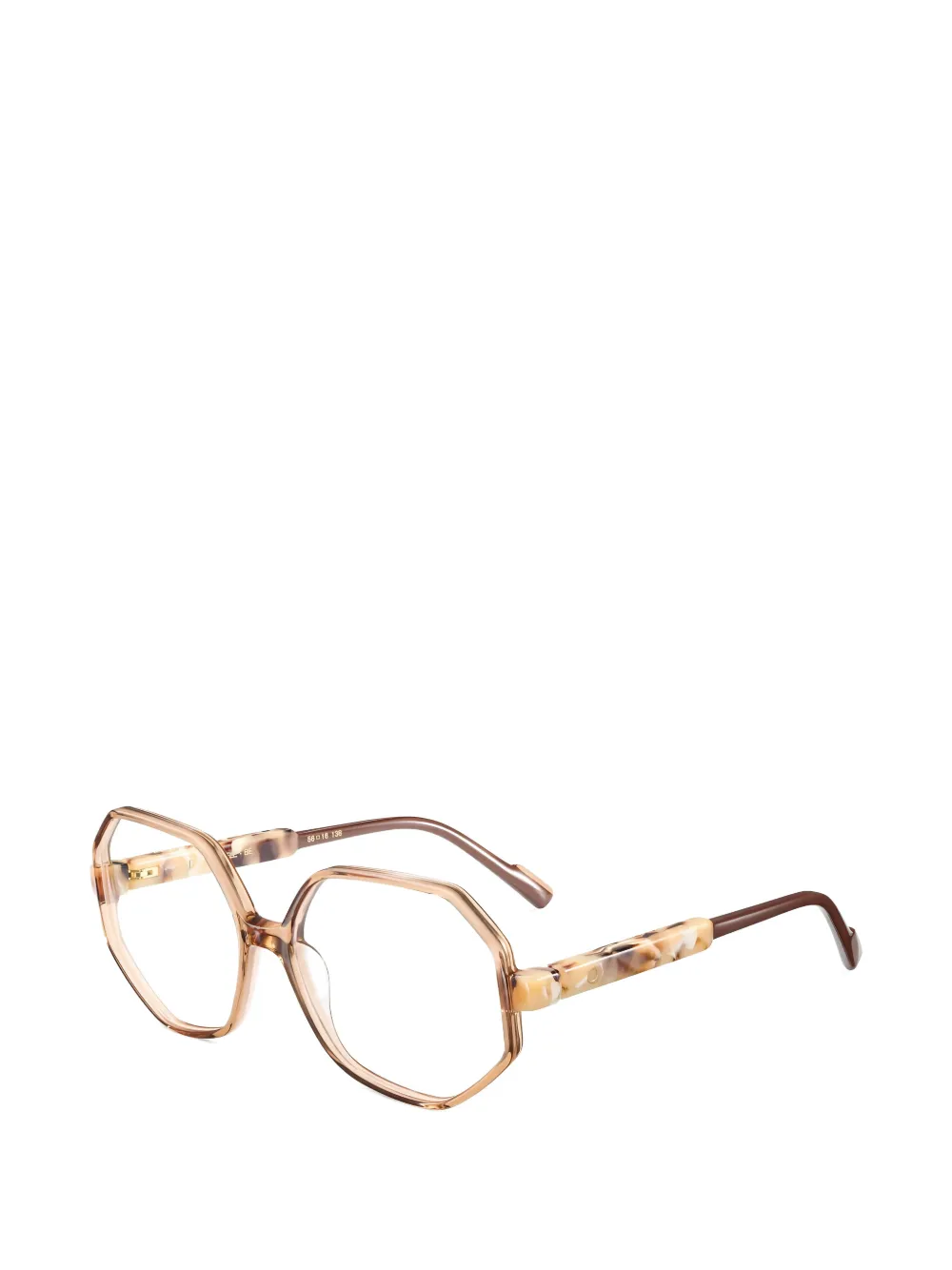 Etnia Barcelona Stele bril met geometrisch montuur Beige