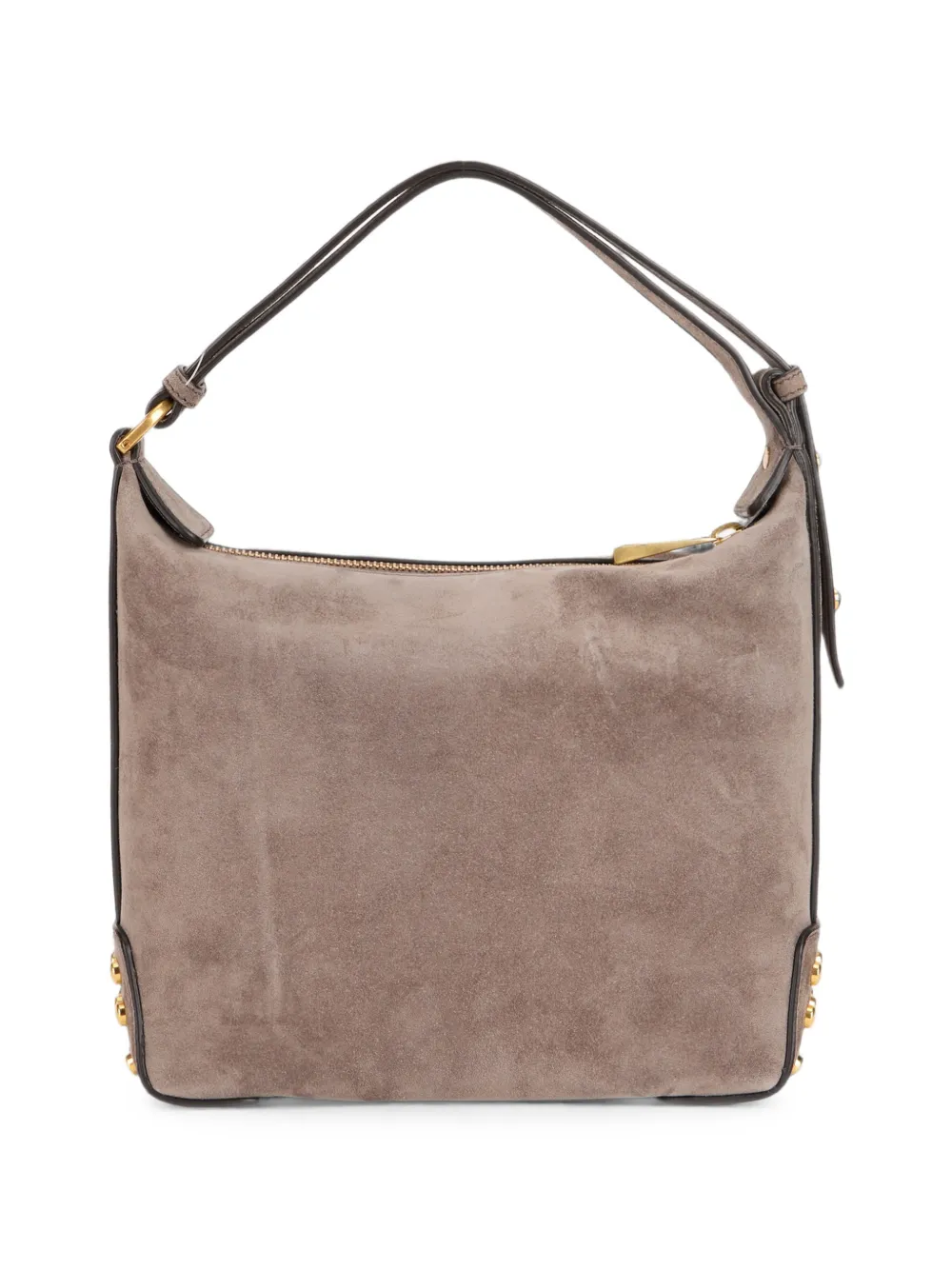 Tod's Suède mini-tas met metalen stippen Grijs
