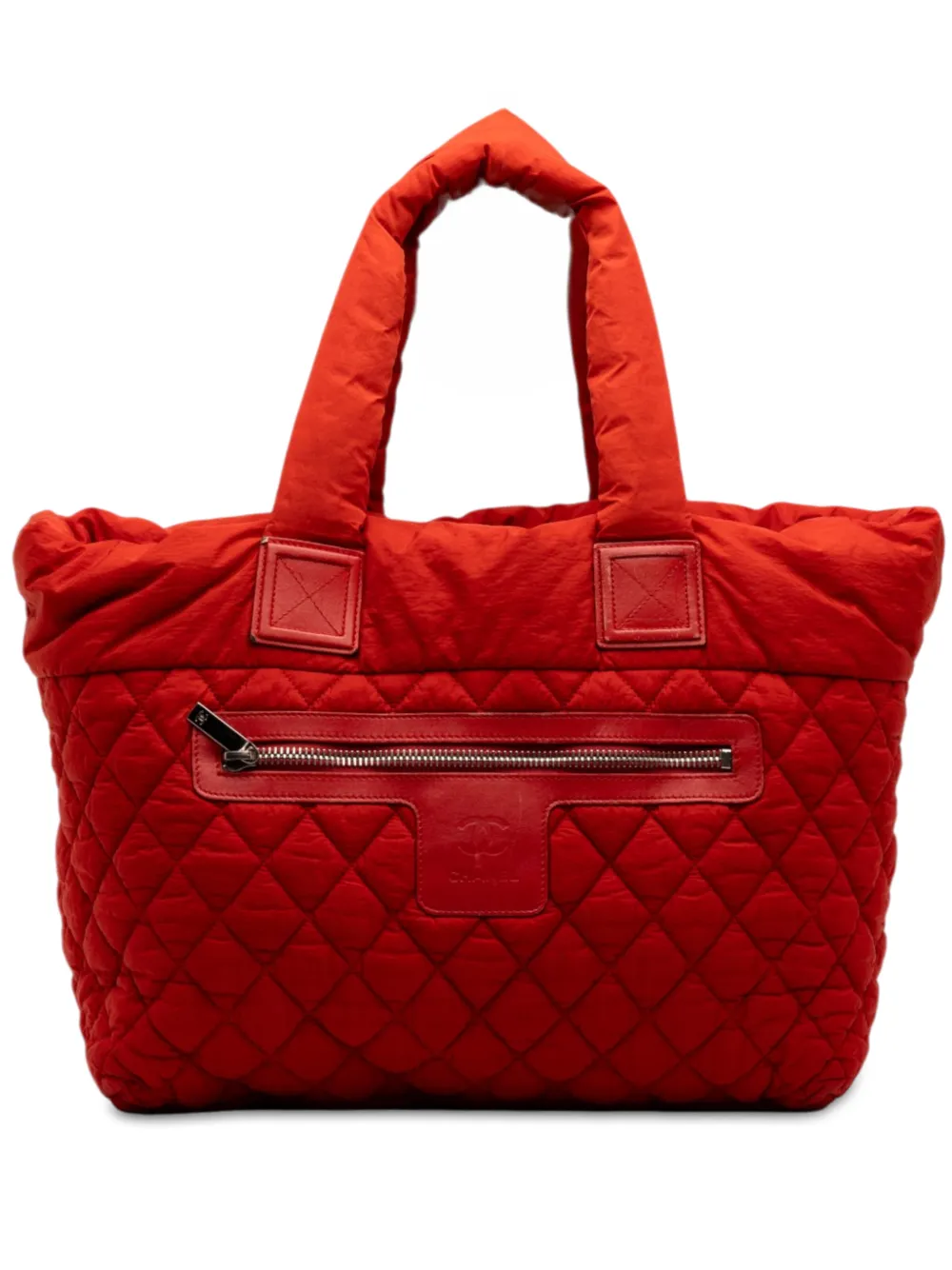 CHANEL Pre-Owned 2009-2010 Medium Quilted Nylon Coco Cocoon tote bag - Rosso
