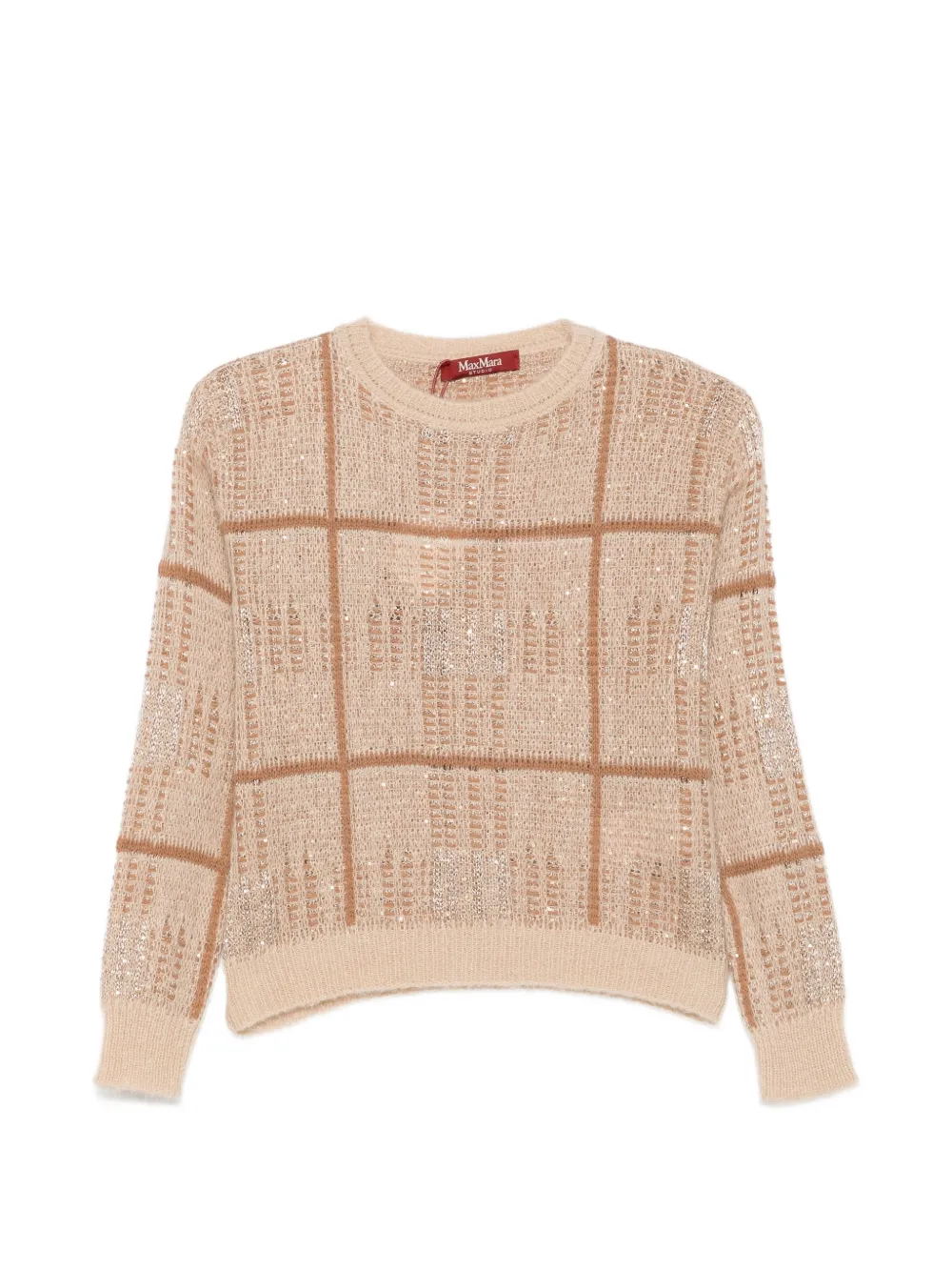 Max Mara sequin-embellished checked sweater