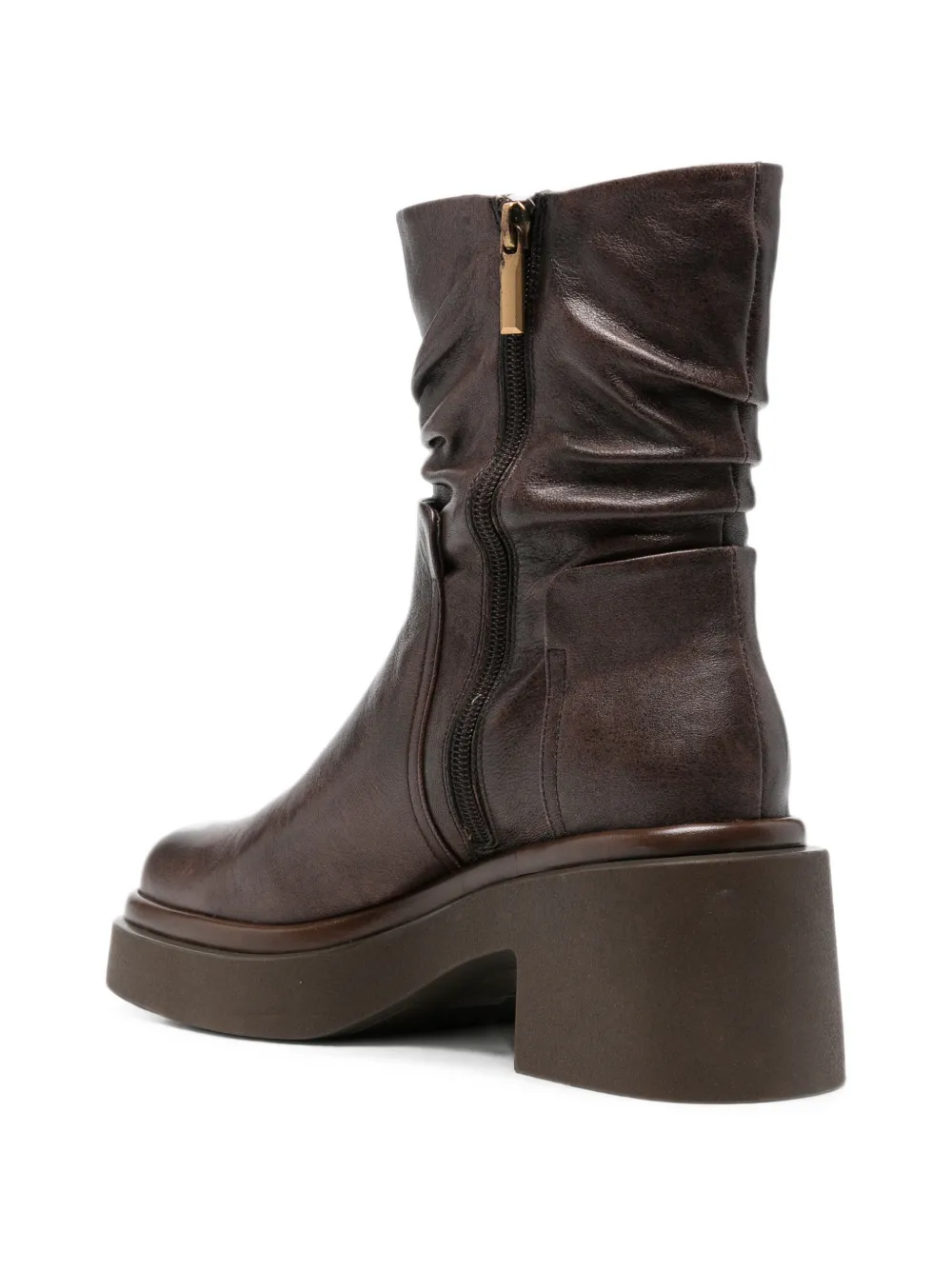 Bruno Premi ruched platform ankle boots Bruin