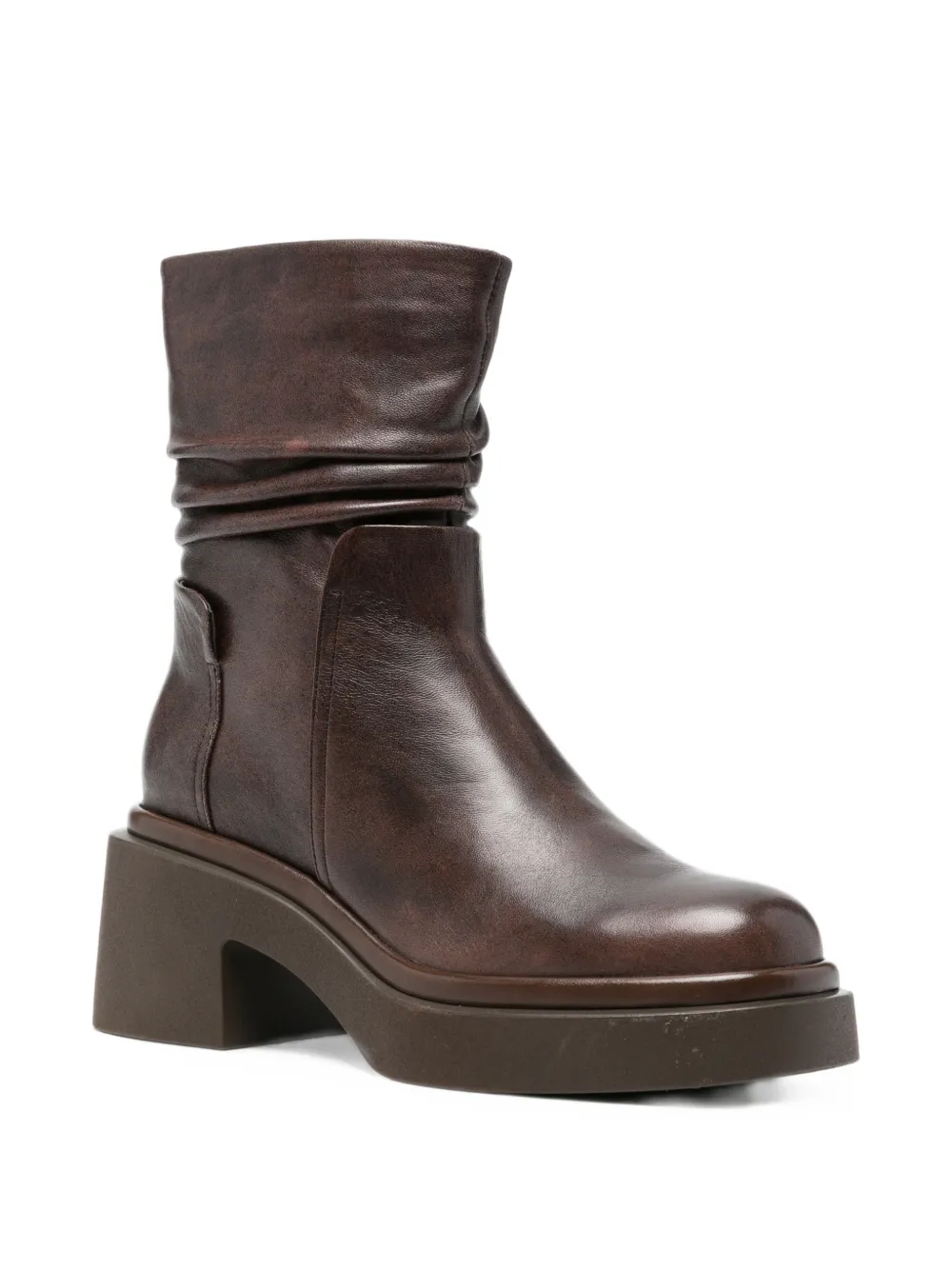 Bruno Premi ruched platform ankle boots Bruin