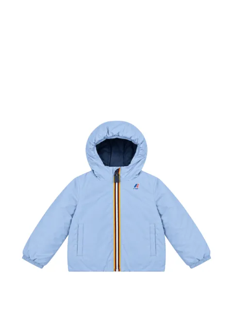 K Way Kids E. Jack St logo-patch hooded jacket