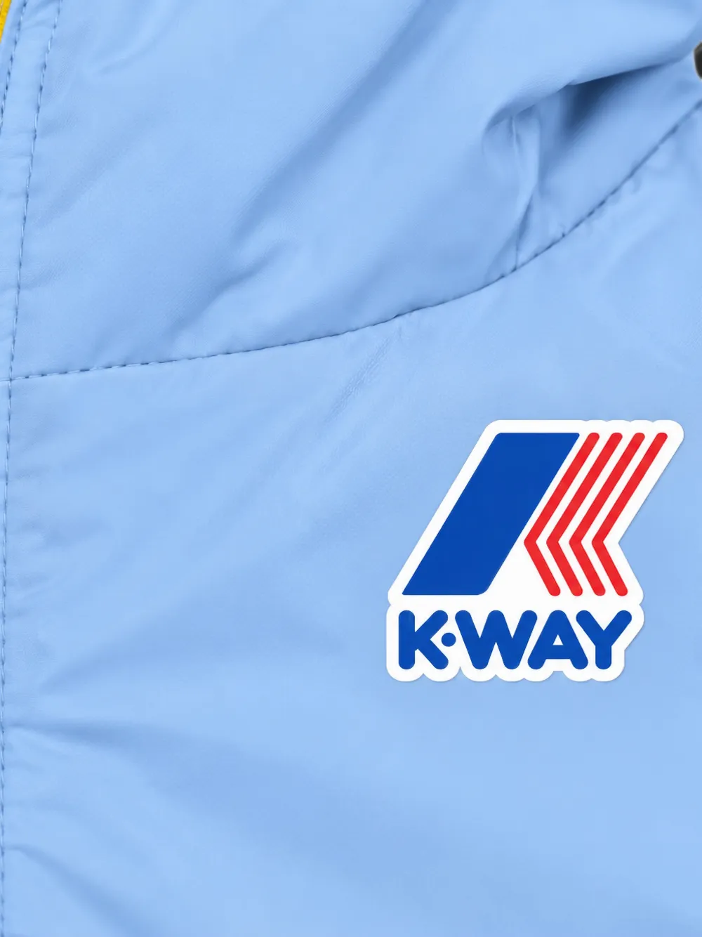 K Way Kids E. Jack St logo-patch hooded jacket Blauw