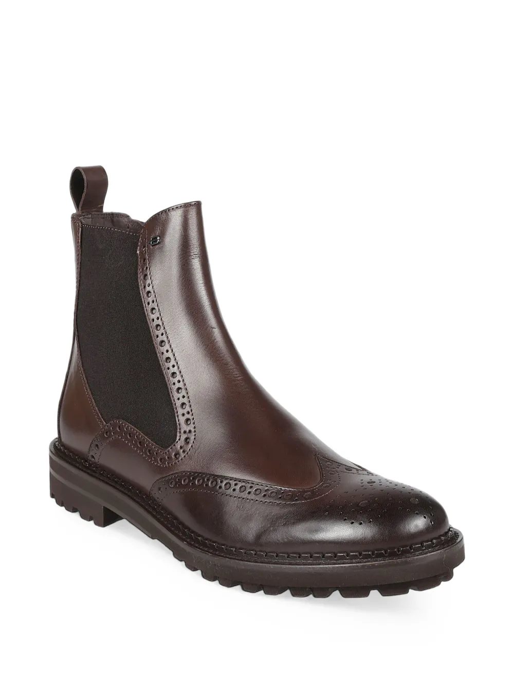 Baldinini brogue-detail leather boots Bruin