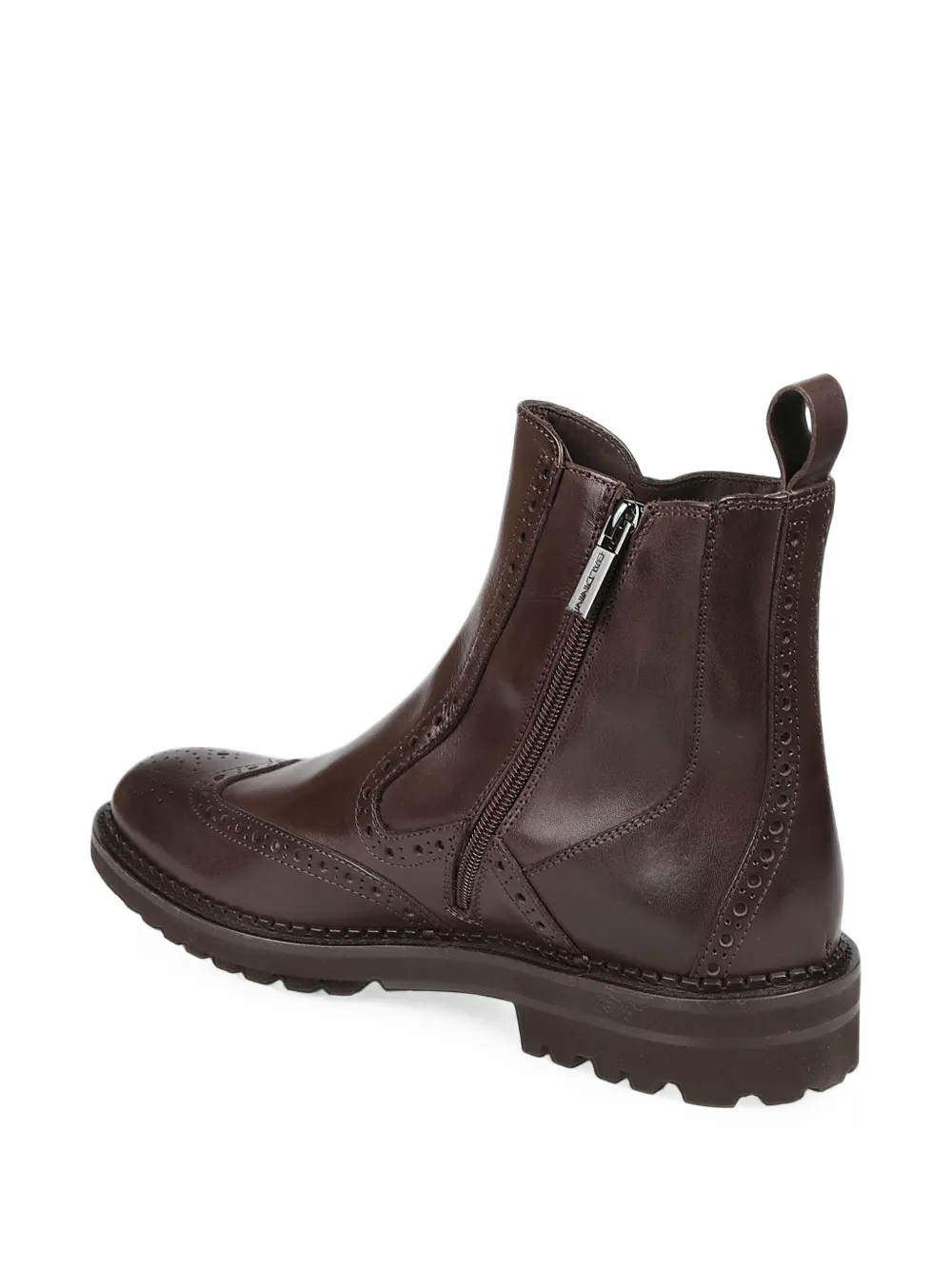 Baldinini brogue-detail leather boots Bruin