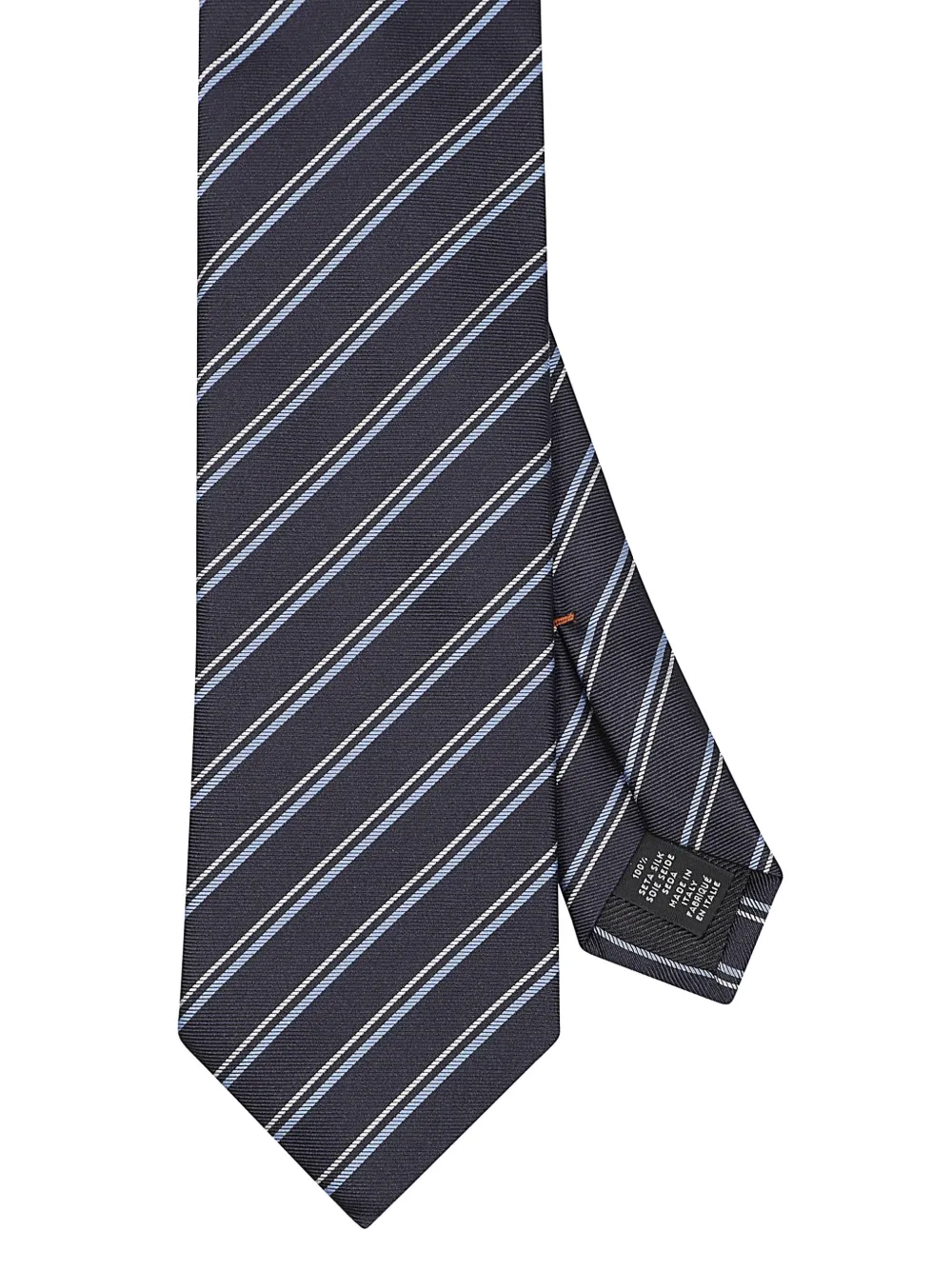 Zegna Gestreepte zijden stropdas Blauw