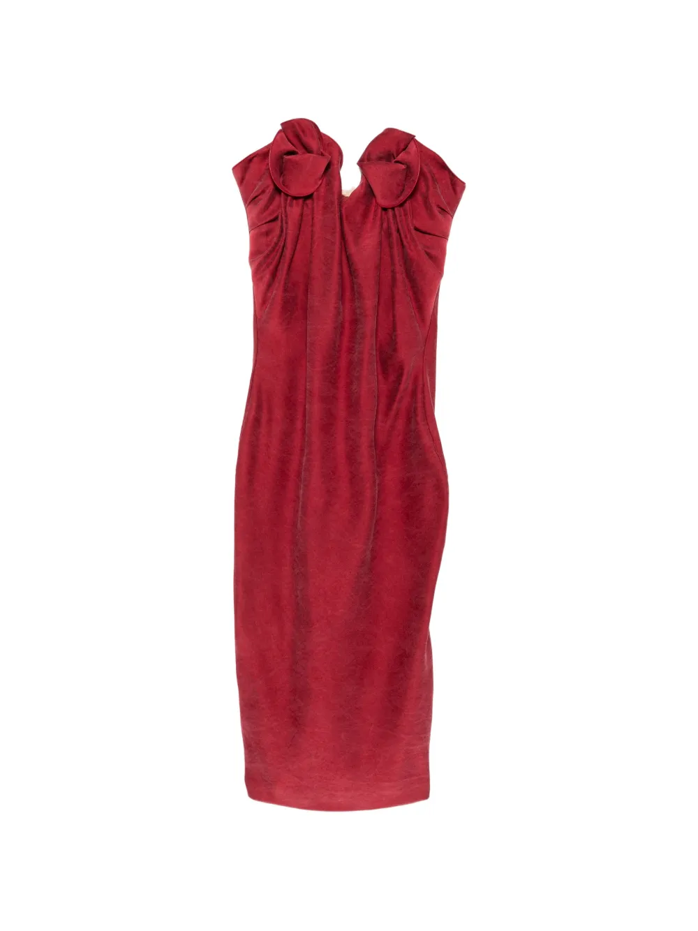 Magda Butrym flower-detail strapless midi dress