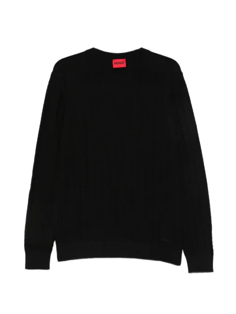 BOSS chevron-knit crew-neck sweater