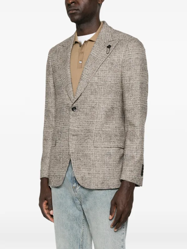 Lardini チェック ジャケット | ブラウン | FARFETCH JP