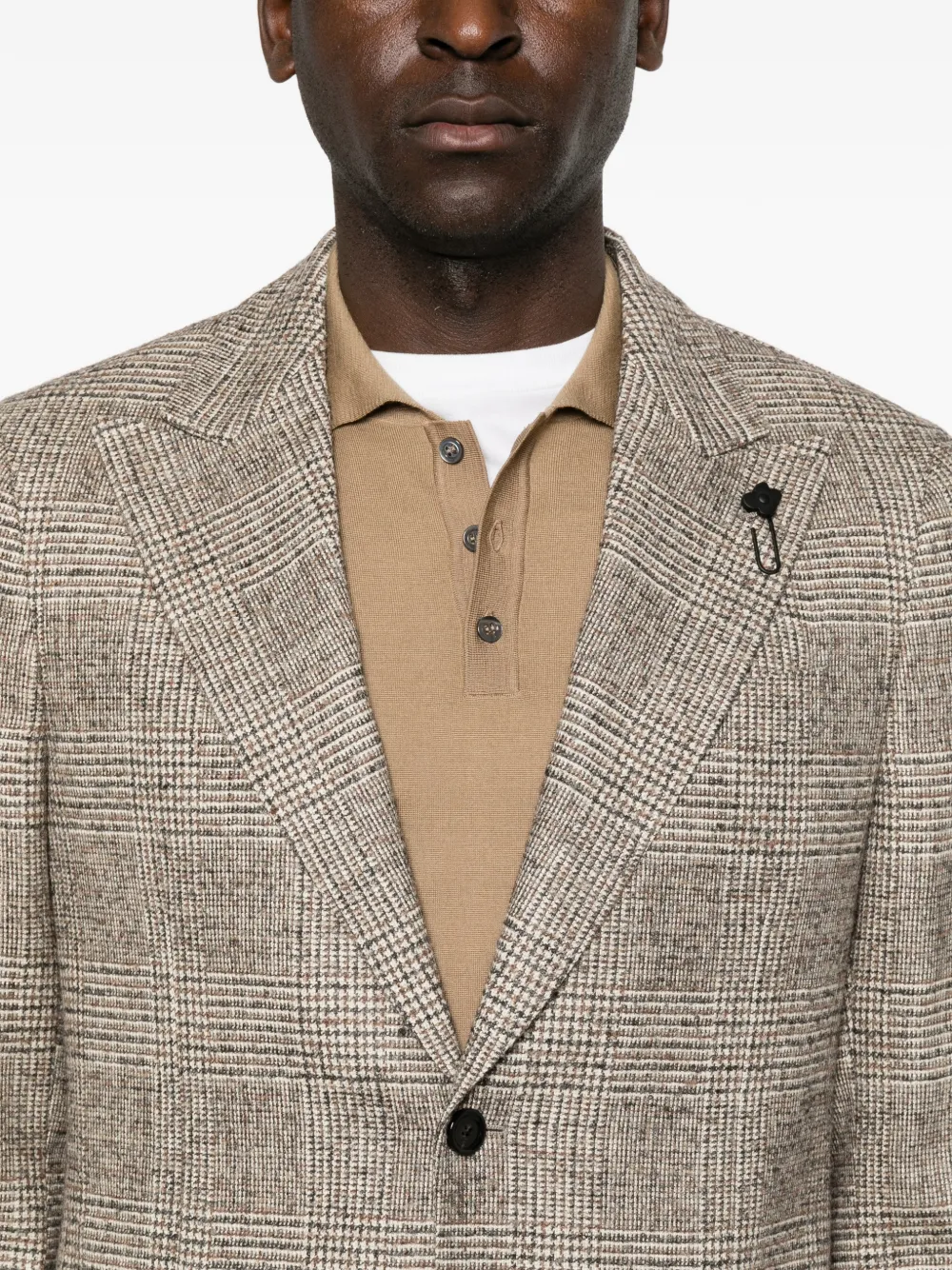 Lardini Prince of Wales check blazer Bruin