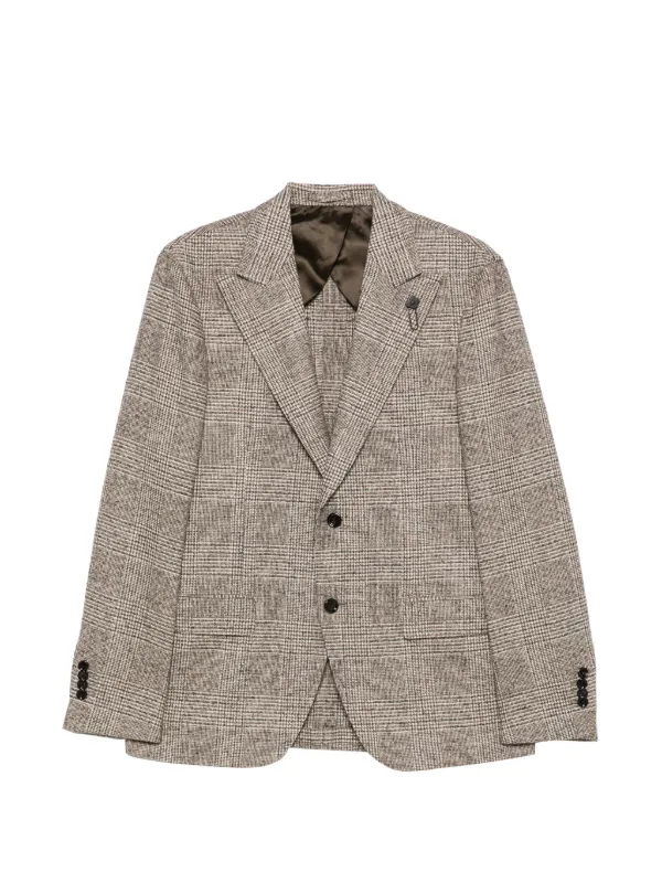 Lardini チェック ジャケット | ブラウン | FARFETCH JP