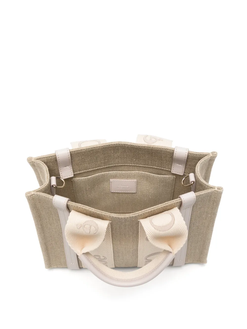 Chloé Woody linnen shopper Beige