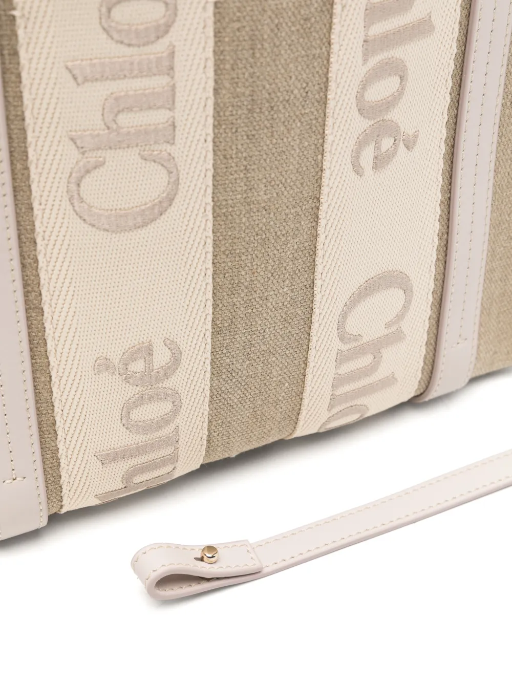 Chloé Woody linnen shopper Beige