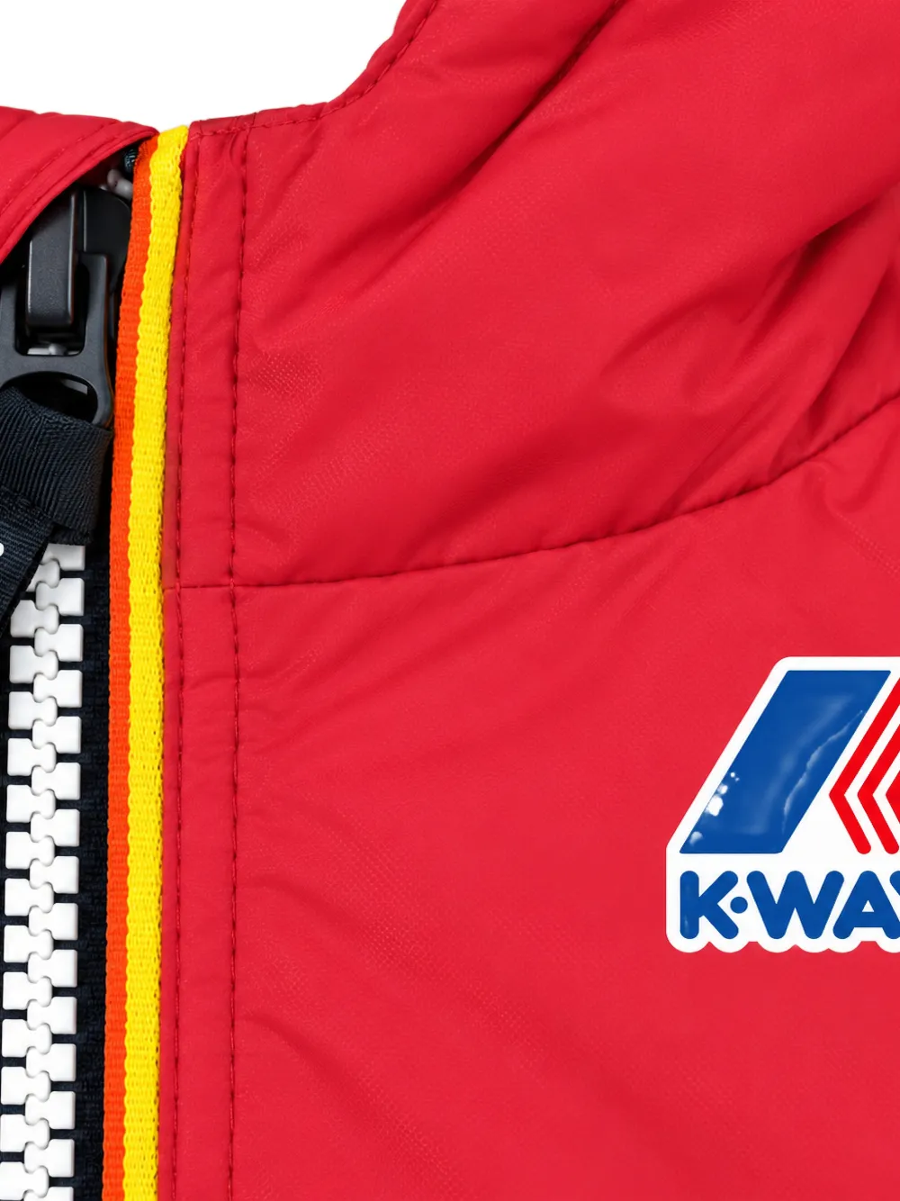 K Way Kids E. Le Vrai 4.0 Claudine Orsetto logo-patch hooded jacket Rood