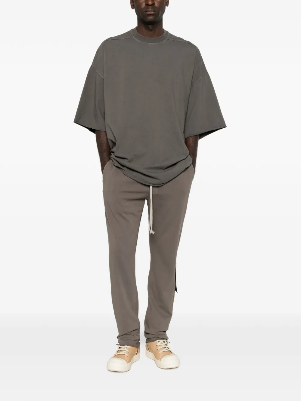 Rick Owens DRKSHDW drawstring track pants Grijs