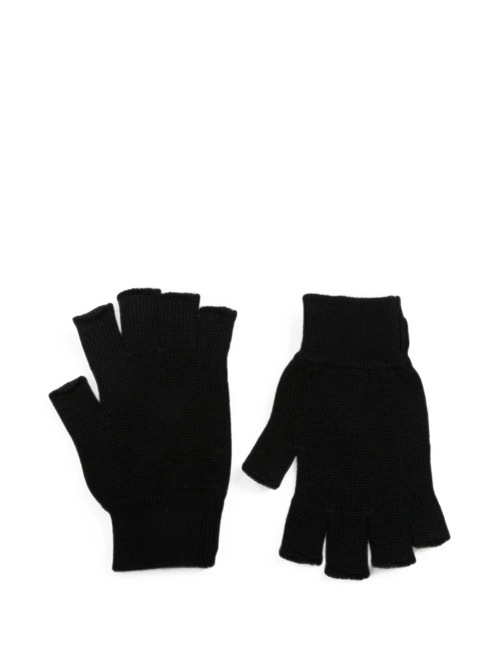 Rick Owens Vingerloze handschoenen met drukknoop Zwart