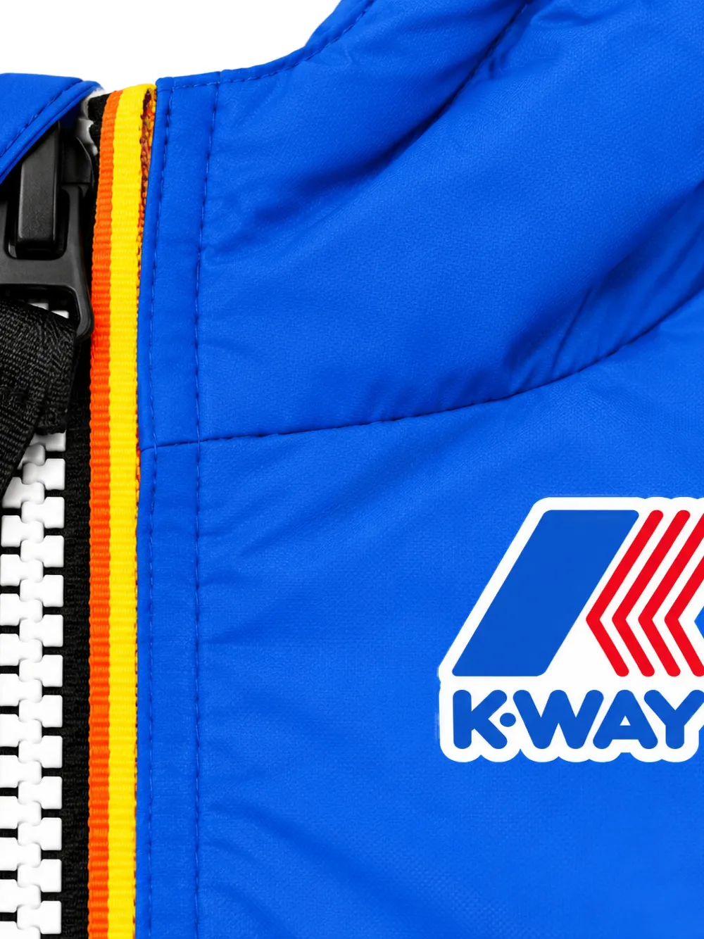 K Way Kids hooded logo-print jacket Blauw