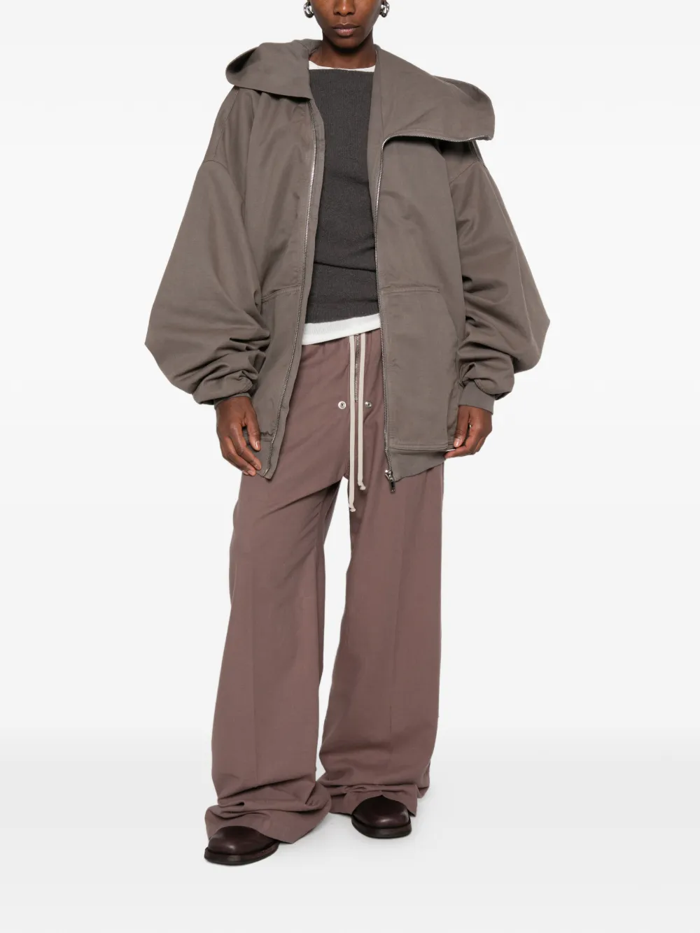 Rick Owens DRKSHDW Broek met trekkoordtaille en wijde pijpen Paars