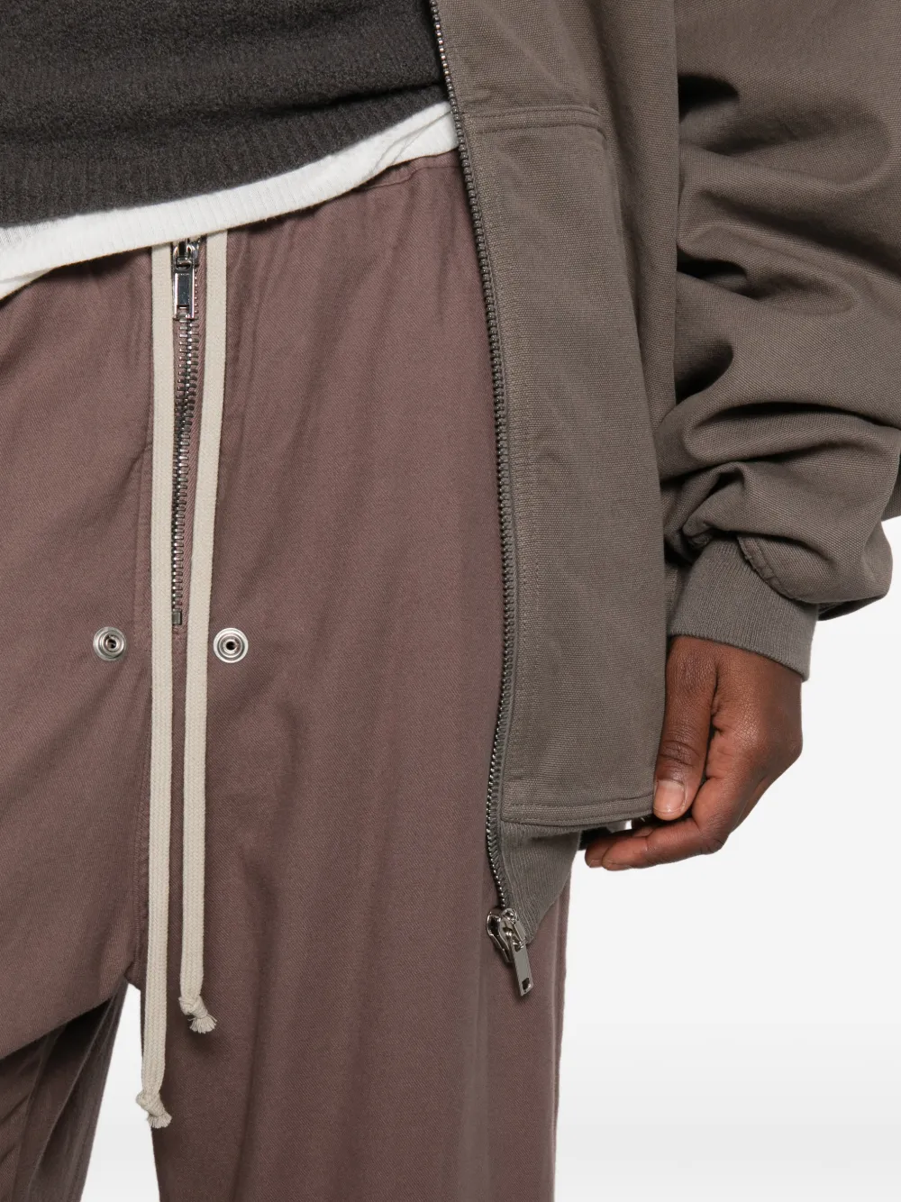 Rick Owens DRKSHDW Broek met trekkoordtaille en wijde pijpen Paars
