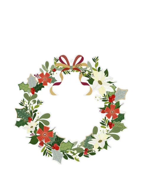 VESTA Happy Welcome floral-print wreath