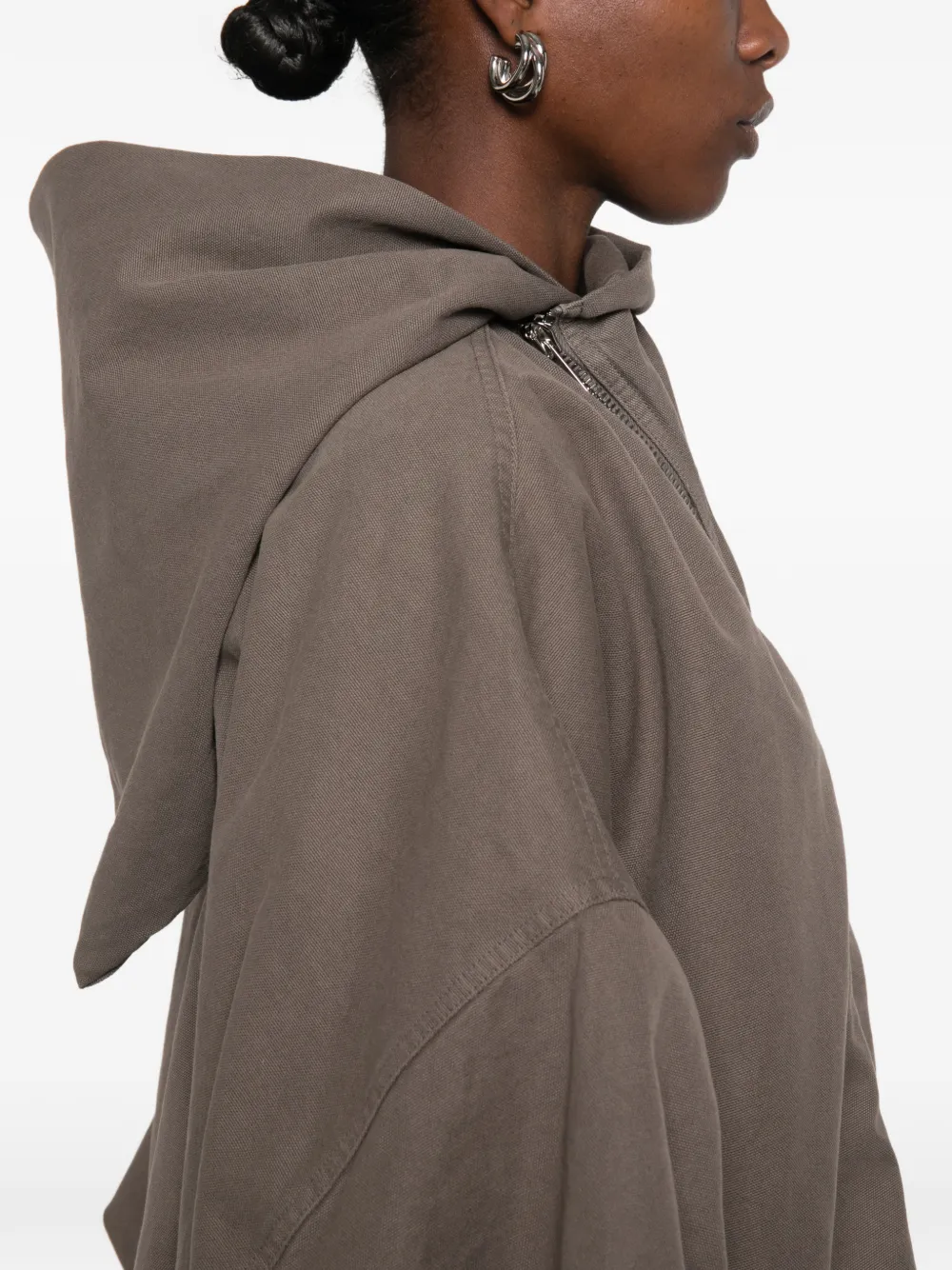 Rick Owens DRKSHDW Mountain oversized jack met capuchon Grijs