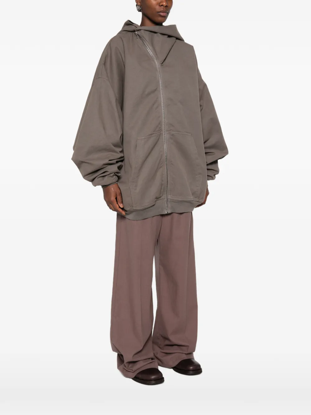 Rick Owens DRKSHDW Mountain oversized jack met capuchon Grijs