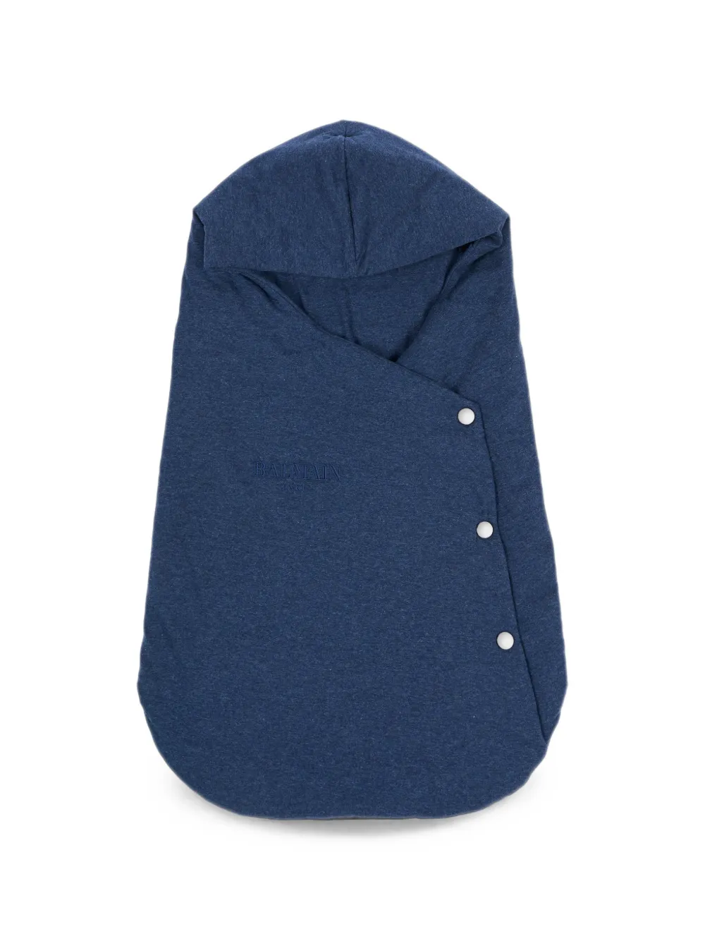 Balmain Kids logo-embroidered hooded sleep bag - Blu