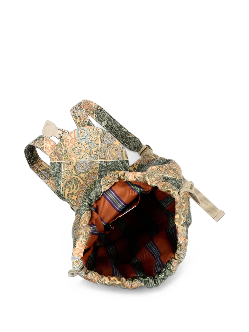 ETRO KIDS Paisley patchwork backpack Groen