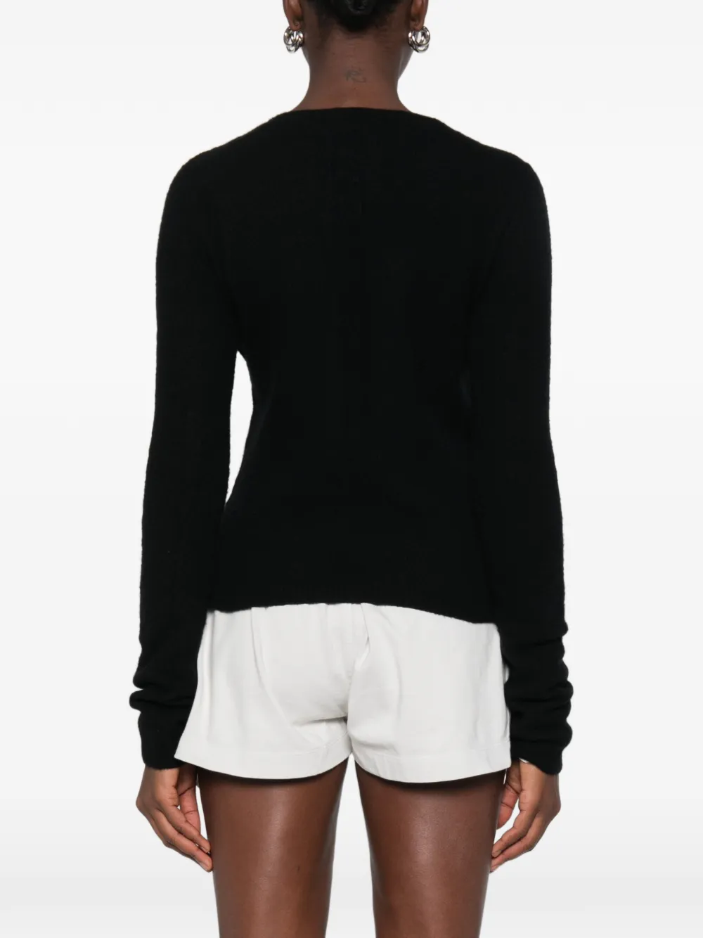 Rick Owens fine-knit sweater Zwart
