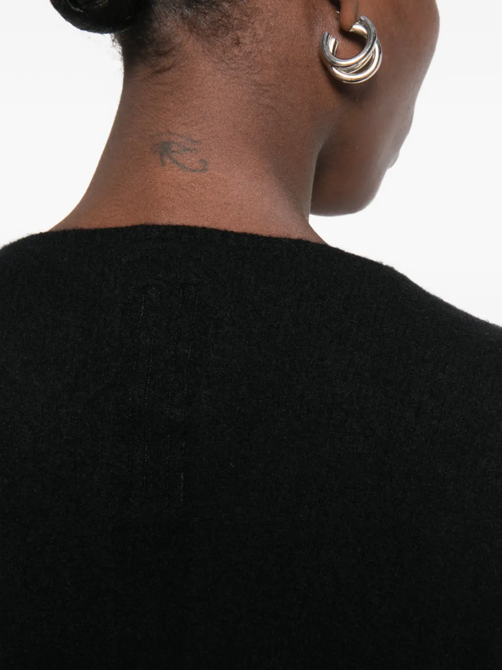 Rick Owens fine-knit sweater Zwart
