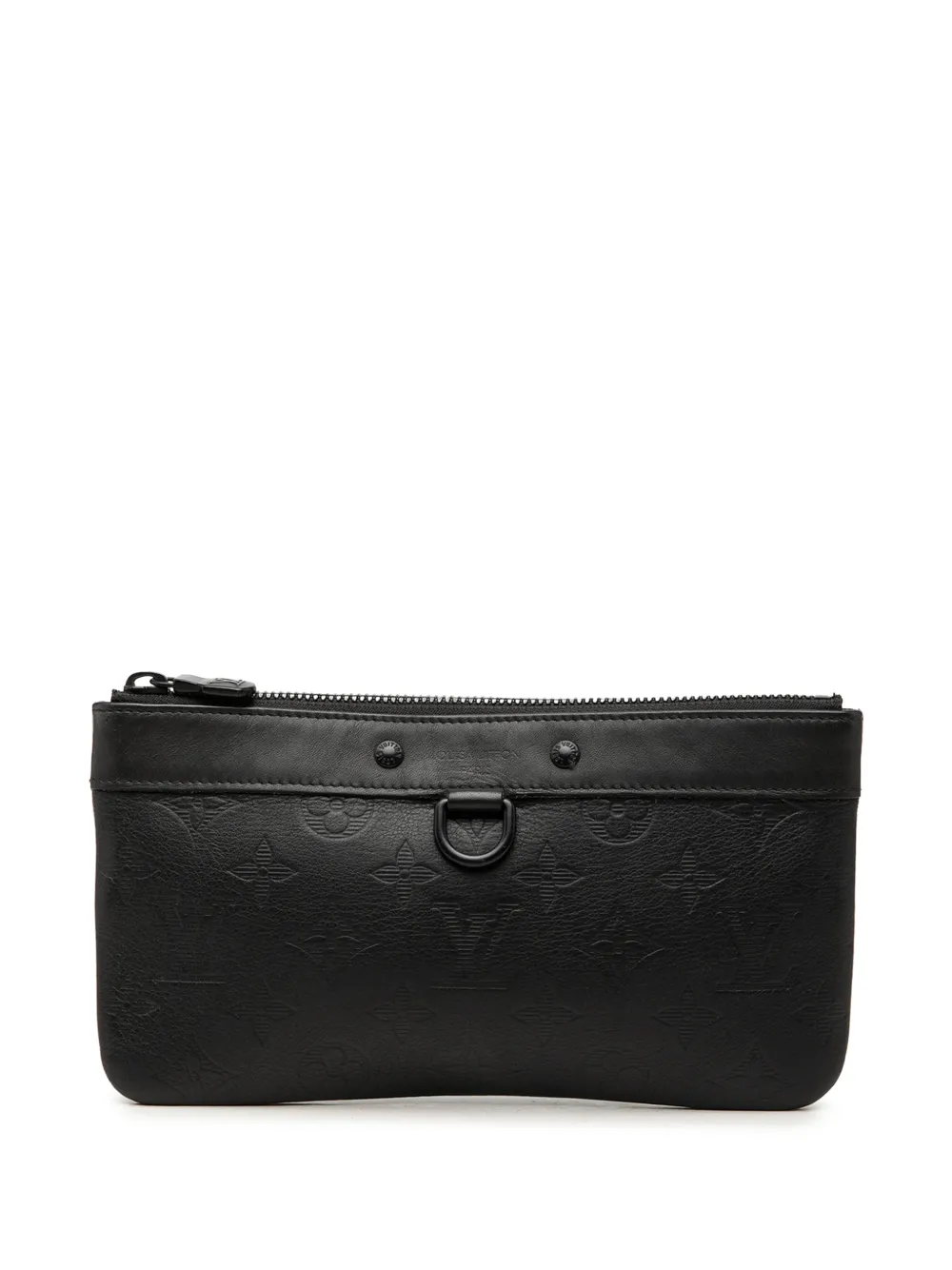 Louis Vuitton Pre-Owned 2018 Monogram Shadow Pochette Discovery PM clutch bag - Nero